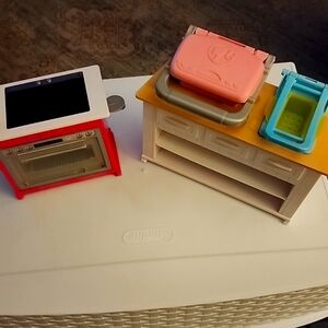 Colorful Toy Kitchen Set For Barbie House